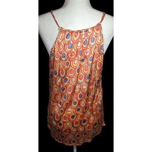 Vintage Designer Rainbow Scalloped Print Top - Picture 2 of 7